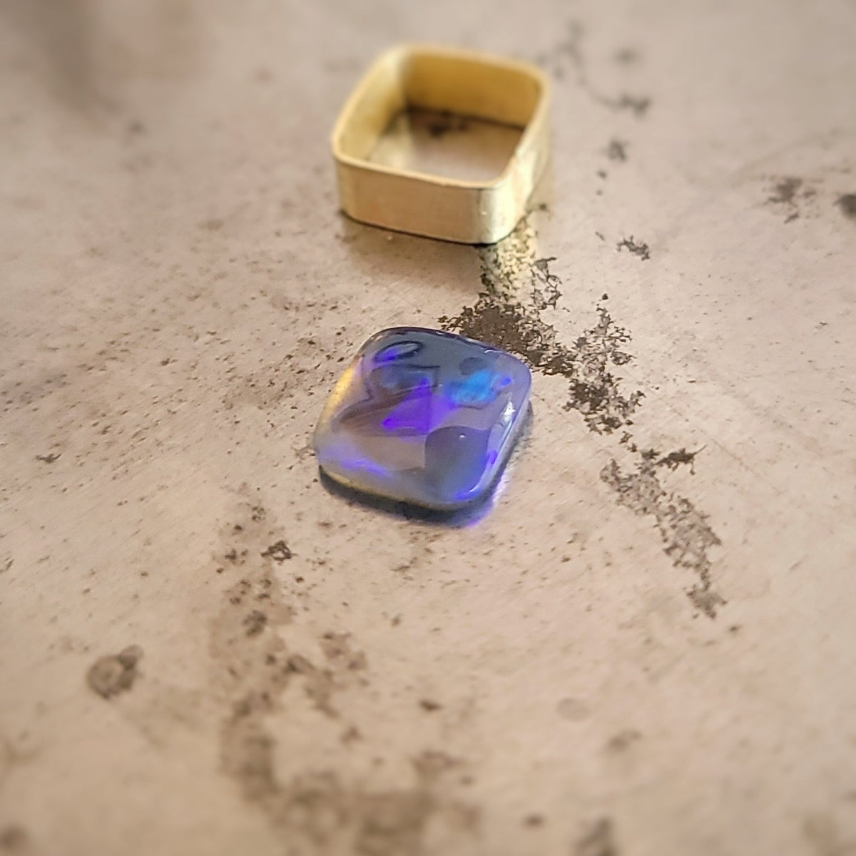 Opale cristal d'Australie Or jaune 750 et Argent 925 millièmes