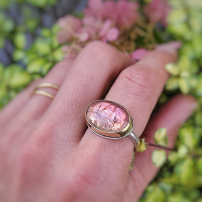 Tourmaline Bicolore Or jaune 585 millième et Argent 925