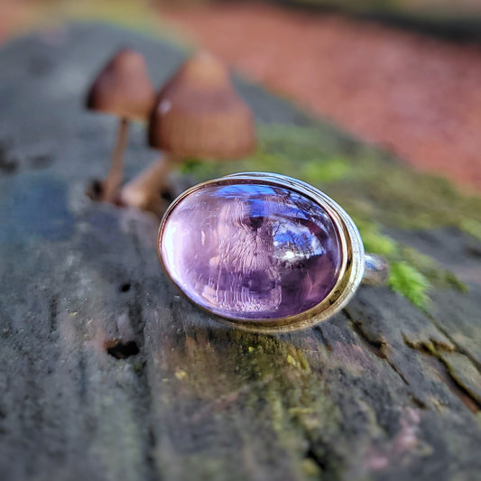 Kunzite Or jaune 750 et Argent 925 millièmes.