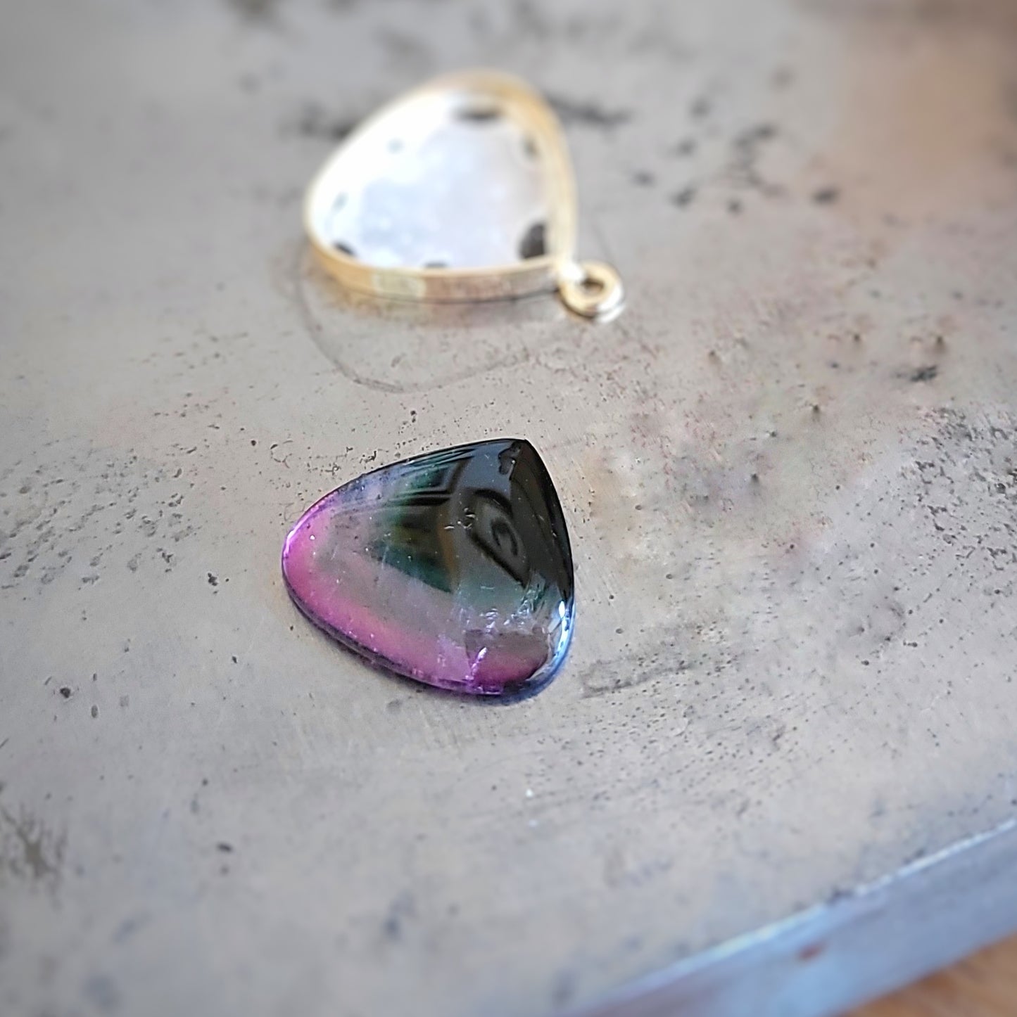 Tourmaline Or jaune 750 et Argent 925 millièmes