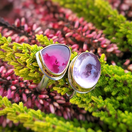 Kunzite Or jaune 750 et Argent 925 millièmes.