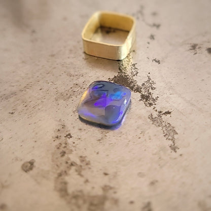 Opale cristal d'Australie Or jaune 750 et Argent 925 millièmes