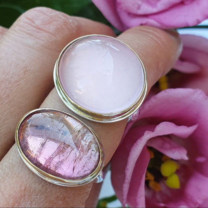 Tourmaline Bicolore Or jaune 585 millième et Argent 925
