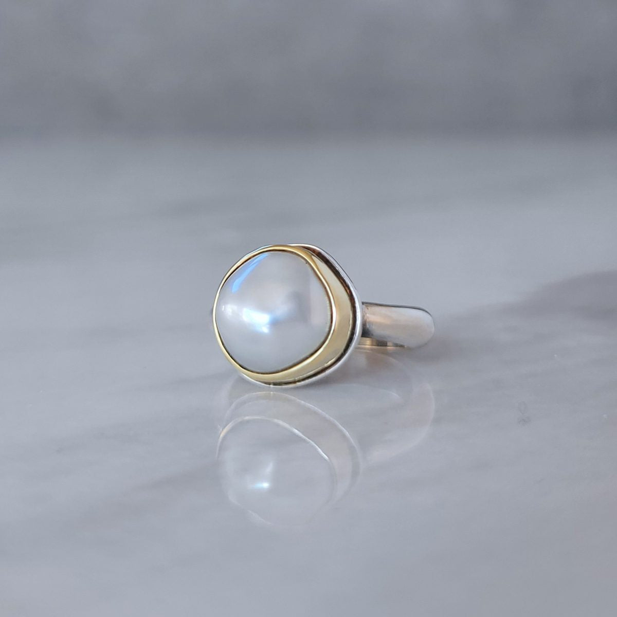 Perle de Tahiti Or jaune 585 millième et Argent 925