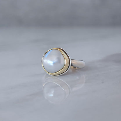 Perle de Tahiti Or jaune 585 millième et Argent 925
