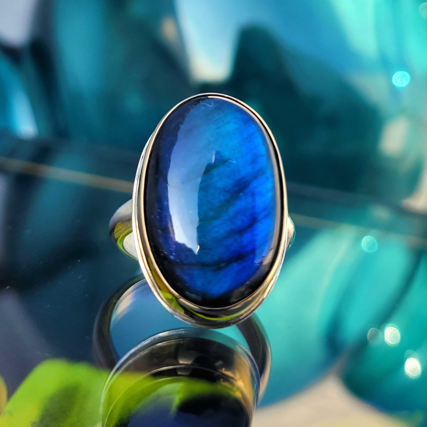 Labradorite Or jaune 750 millième et Argent 925