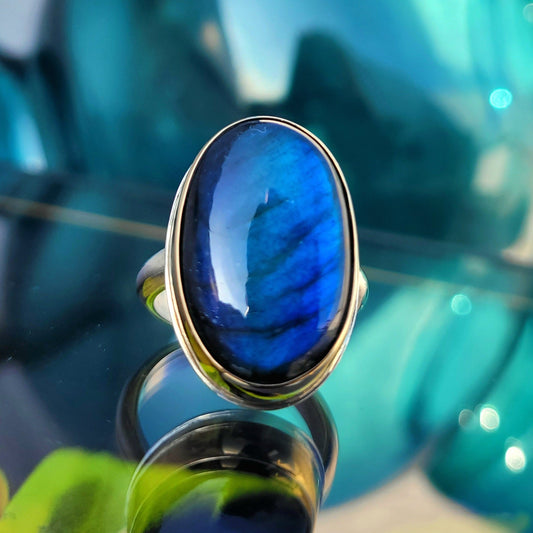 Labradorite Or jaune 750 millième et Argent 925
