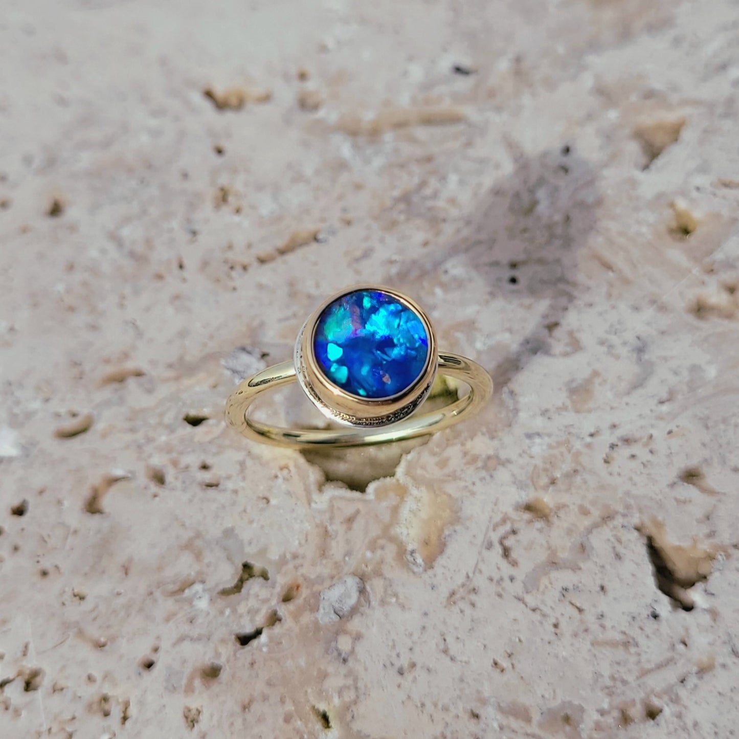 Opale boulder d'Australie Or 750 et Argent 925 millièmes