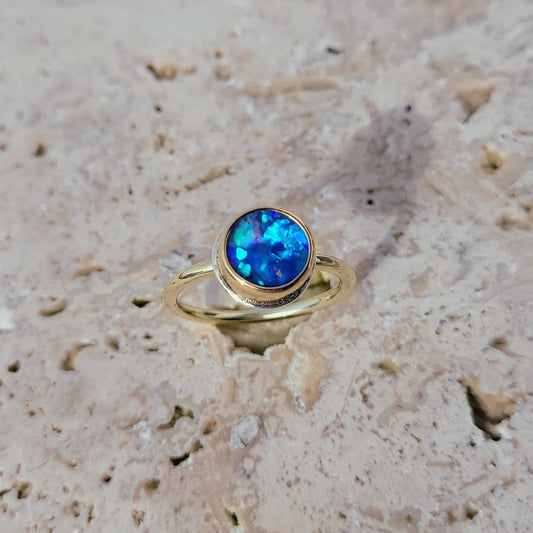 Opale boulder d'Australie Or 750 et Argent 925 millièmes