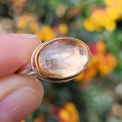 Grenat spessartite Or jaune 750 et Argent 925 millièmes