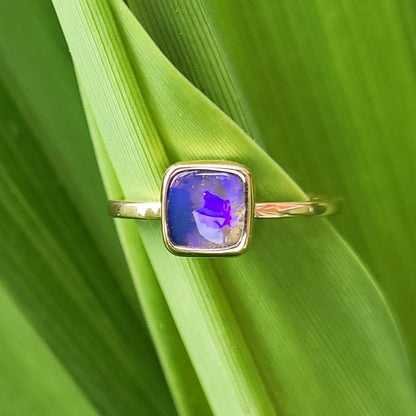 Opale cristal d'Australie Or jaune 750 et Argent 925 millièmes