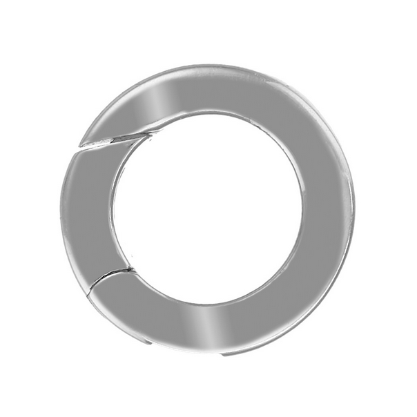 Fermoir invisible Fil plat Or gris 750 millièmes