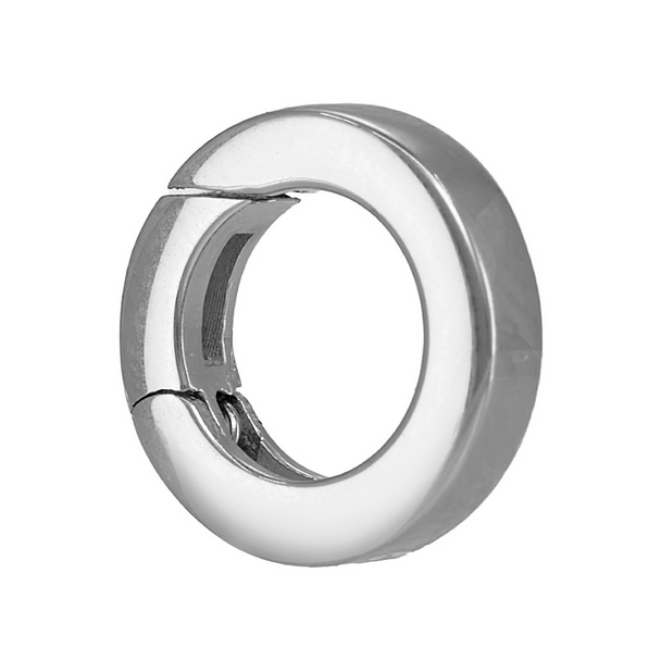 Fermoir invisible Fil plat Or gris 750 millièmes