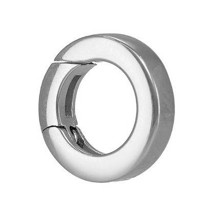 Fermoir invisible Fil plat Or gris 750 millièmes