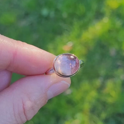 Tourmaline Pêche Or 750 et Argent 925 millièmes