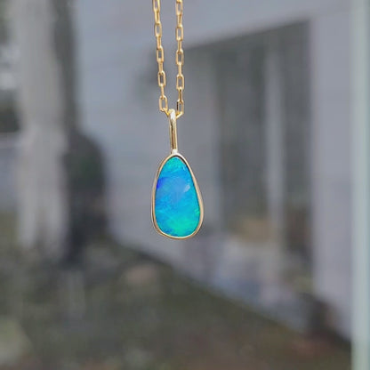 Opale d'Australie Or jaune 750 et Argent 925 millièmes