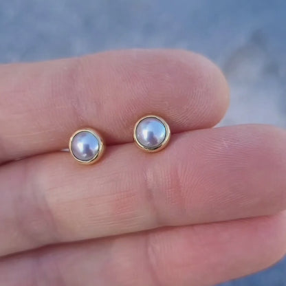 Perles d'Akoya Or jaune 750 milième et Argent 925